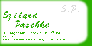 szilard paschke business card